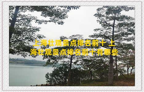上海壮观景点排名前十 上海壮观景点排名前十有哪些